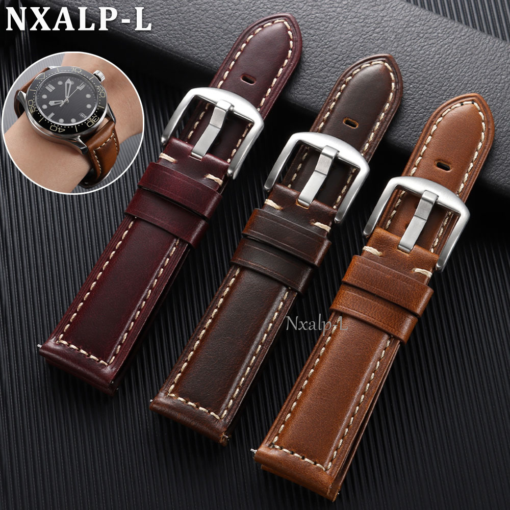 Omega Watch Speedmaster - Ремешок из вощеной кожи (коровья кожа)