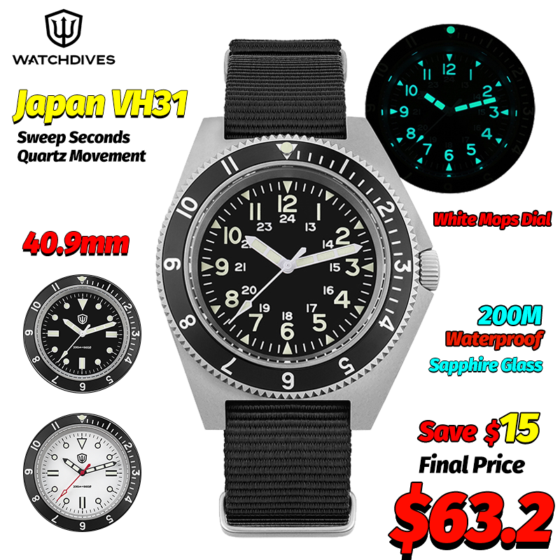 Jewelry And Watches Box - Watchdives WD1972 Кварцевые часы с сапфировым
