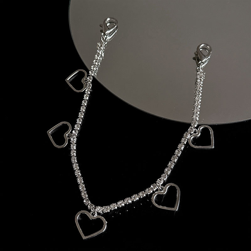 Hip Hop Chain Necklace - Пряжка для обуви в форме сердца,