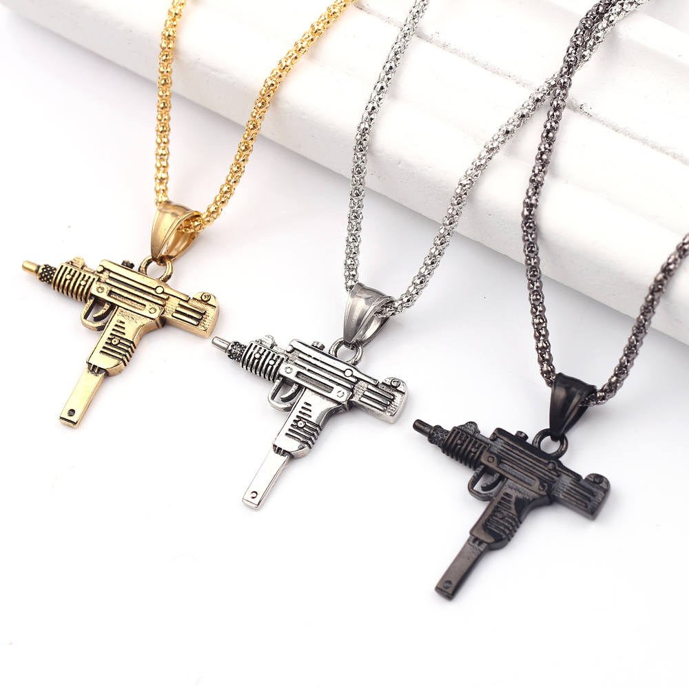 Кулон-подвеска в виде пистолет – обзор и цена Hip Hop Chain Necklace