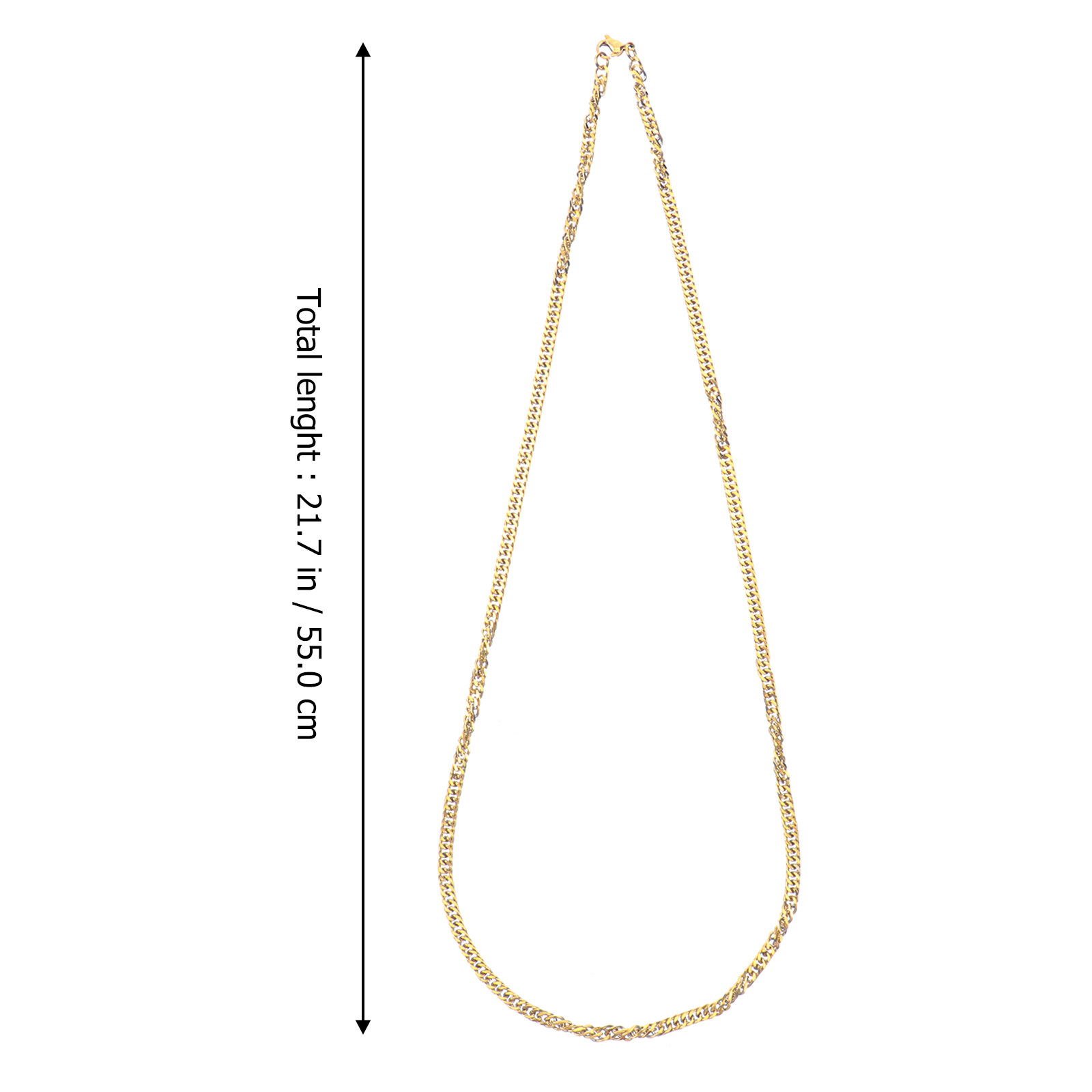 1 шт. Золотистое титановое ста – обзор и цена Hip Hop Chain Necklace